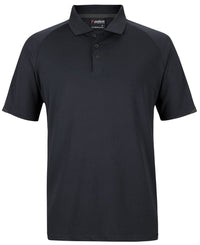 PODIUM CONTRAST STRETCH POLO BLACK/RED - 3XS