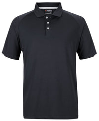 PODIUM CONTRAST STRETCH POLO BLACK/RED - 3XS
