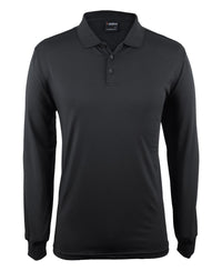 PODIUM L/S STRETCH POLO BLACK - 3XS