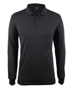 PODIUM L/S STRETCH POLO BLACK - 3XS
