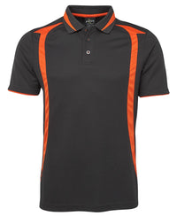 PODIUM SWIRL POLO BLACK/PEA GREEN - S