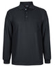PODIUM L/S WAFFLE POCKET POLO BLACK-S