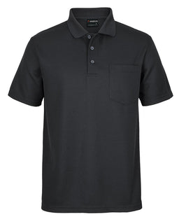 PODIUM WAFFLE POCKET POLO BLACK-S