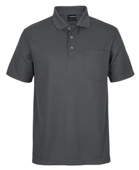 PODIUM WAFFLE POCKET POLO BLACK-S