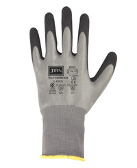 JB's WATERPROOF DBL LATEX COATED GLOVE 5PK GREY/BLACK-S