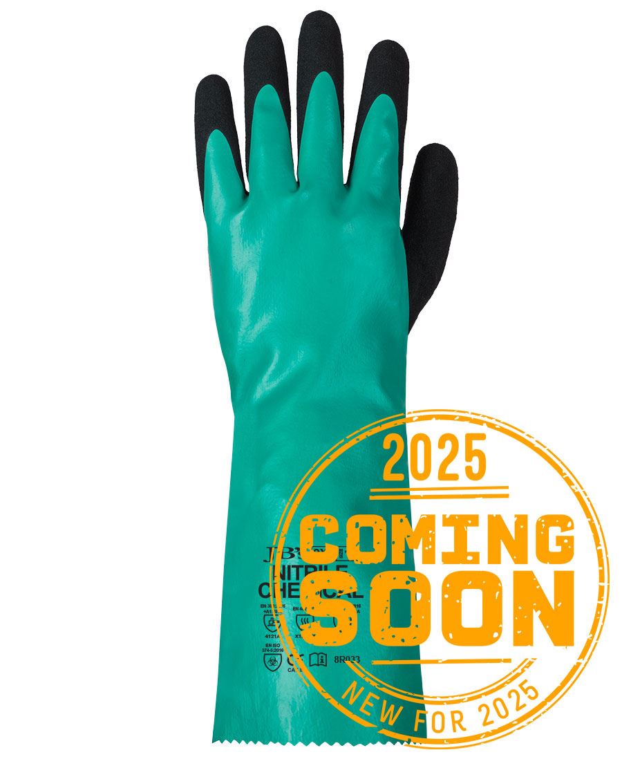 JB's TYPE A NITRILE CHEMICAL GLOVE GREEN/BLACK-M