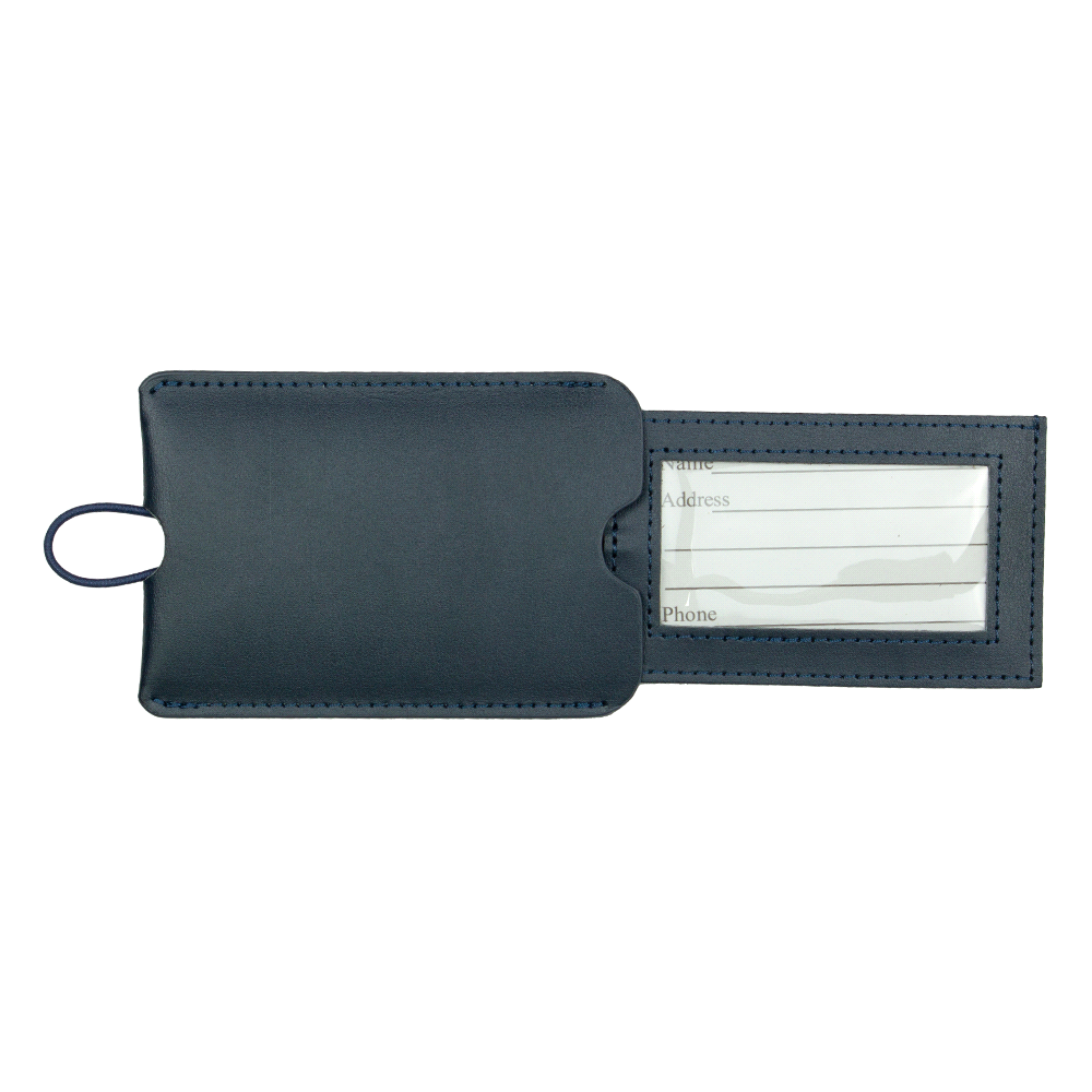 Pull-Apart Leather Luggage Tag