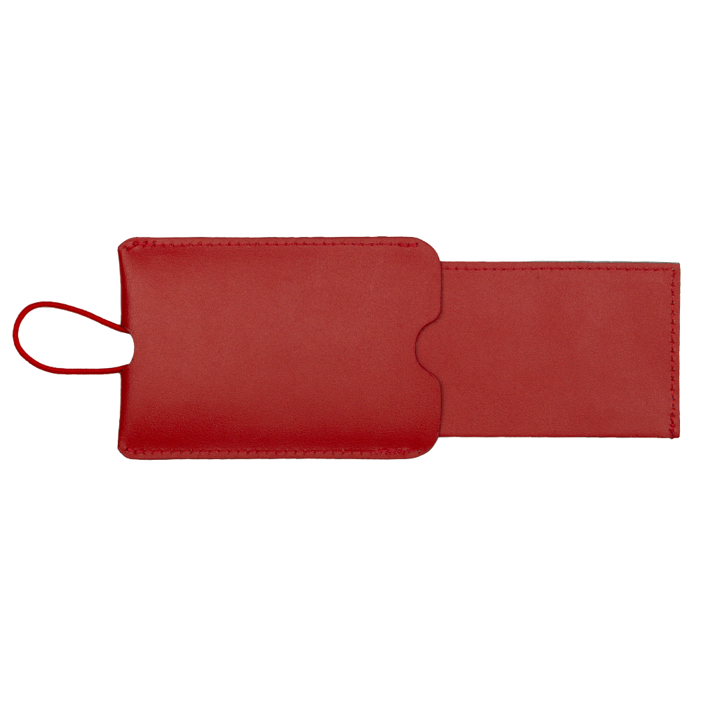 Pull-Apart Leather Luggage Tag