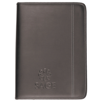 Two Tone A4 Imitation Leather Zip Compendium