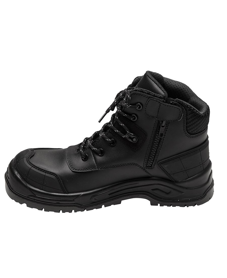 JB's CYBORG ZIP SAFETY BOOT BLACK