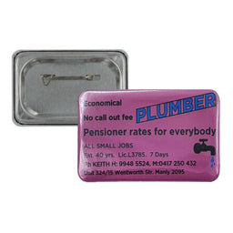 Button Badge Rectangle  - BB006