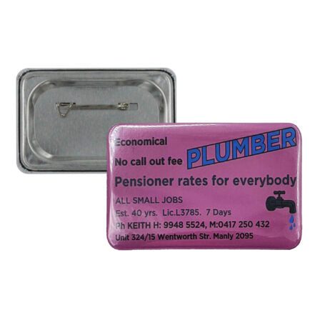 Button Badge Rectangle  - BB006