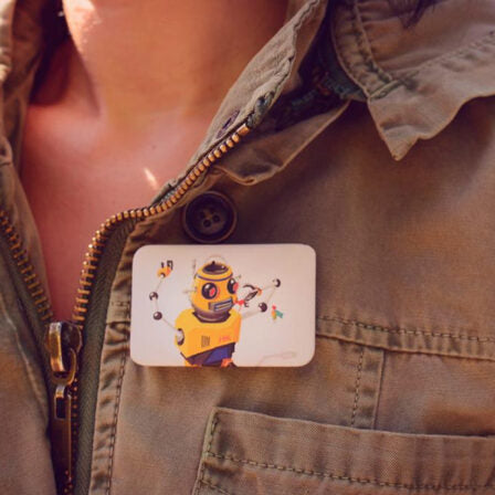 Button Badge Rectangle  - BB006
