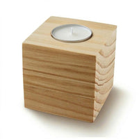 Wood Cube Candle - CD009