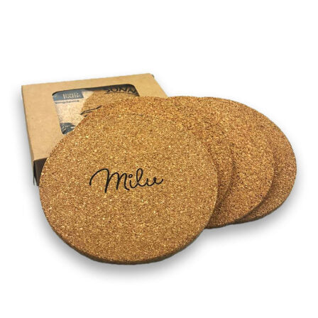 Vineyards Cork Coaster Round Set of 4  - CST006