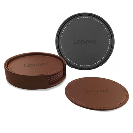 Franklin Leather Coaster Set of 6  - CST010