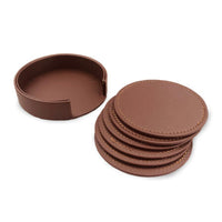 Franklin Leather Coaster Set of 6  - CST010