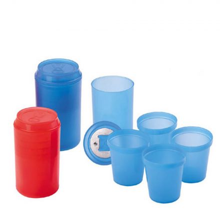 Drinking Bottle with 4pcs Min Cup Inside with Bottle Opener - DS090