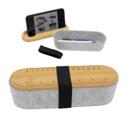 Felt Box With Bamboo Lid - DS1564