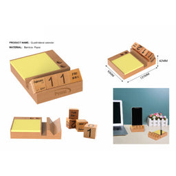 Bamboo Calendar And Memo Pad - DSM1707