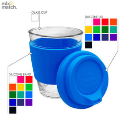 Carlo Glass Coffee Cup  Silicone  - EK012