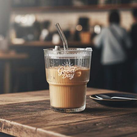 Puccino Glass Ice Coffee Cup  - EK023