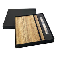 Wood Look Notebook and Pen Gift Set  - GS043