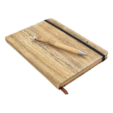 Wood Look Notebook and Pen Gift Set  - GS043