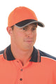 HiVis 2 tone cap with reflective trim & velcro strap