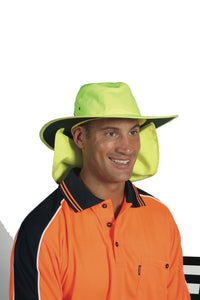 hivis hat with flap