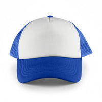 White Front 5 Panel Trucker Mesh Cap  - HDW003