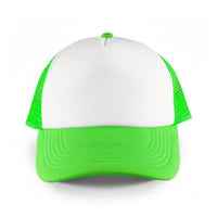 White Front 5 Panel Trucker Mesh Cap  - HDW003