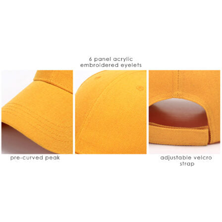 Orega 6 Panel Heavy Acrylic Cap  - HDW004