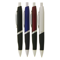 MANSA Push -Button Metal Pen with Rubber Grip -