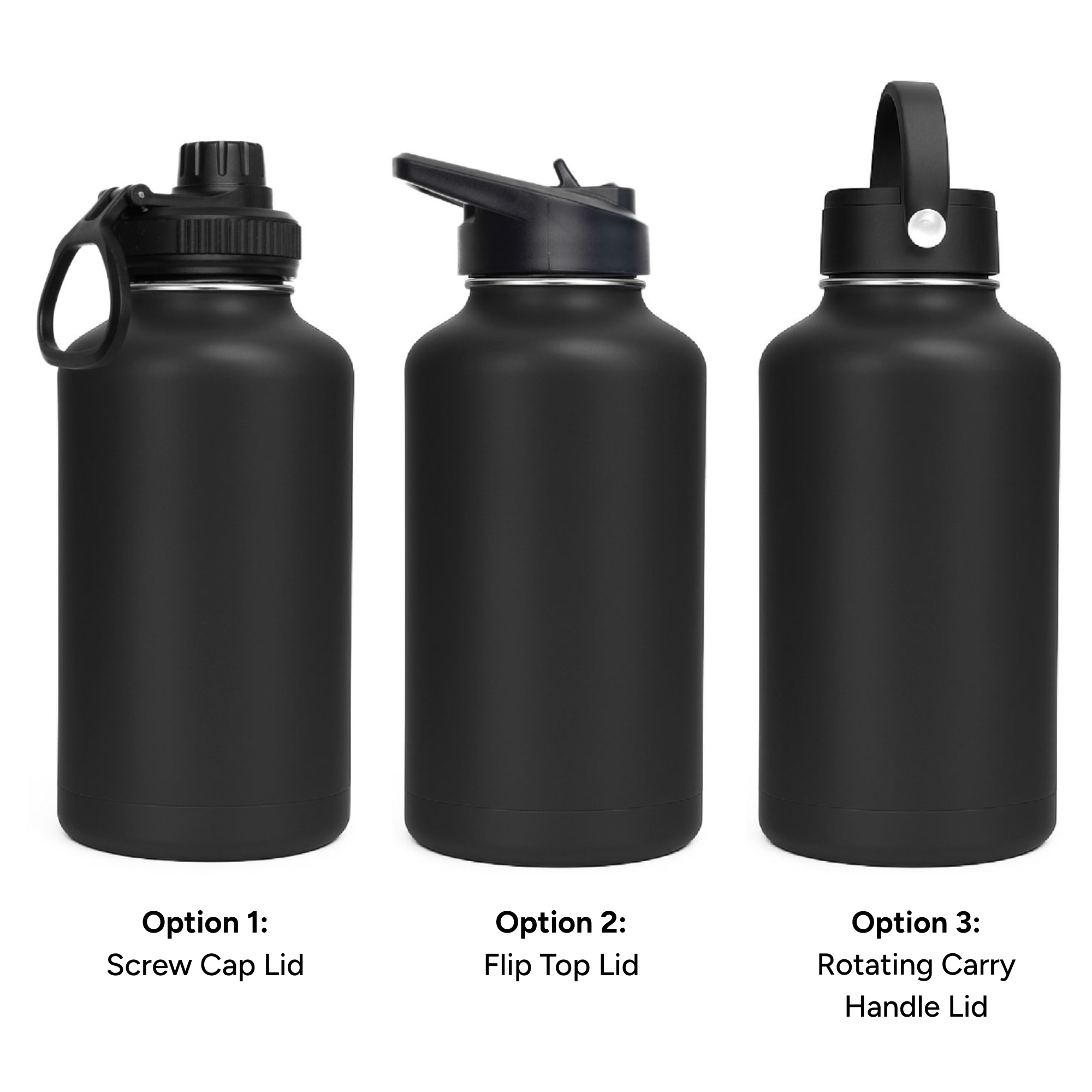 LAPEN 1800ml Vacuum Bottle - 3 Different Lid Options -