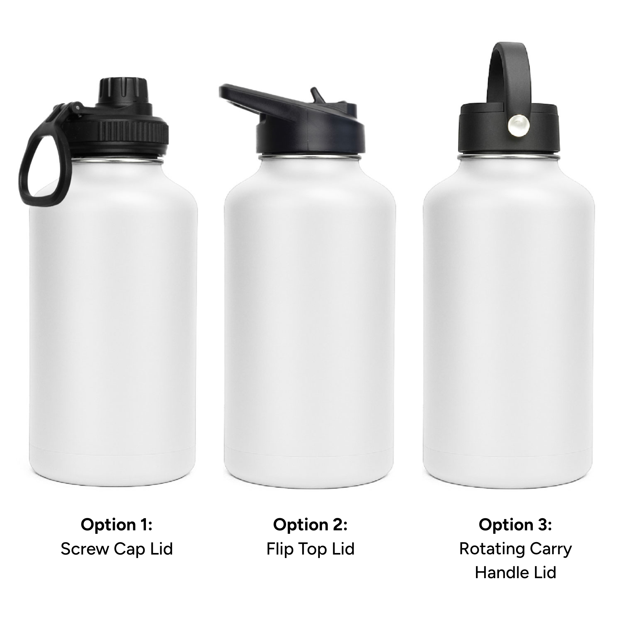 LAPEN 1800ml Vacuum Bottle - 3 Different Lid Options -