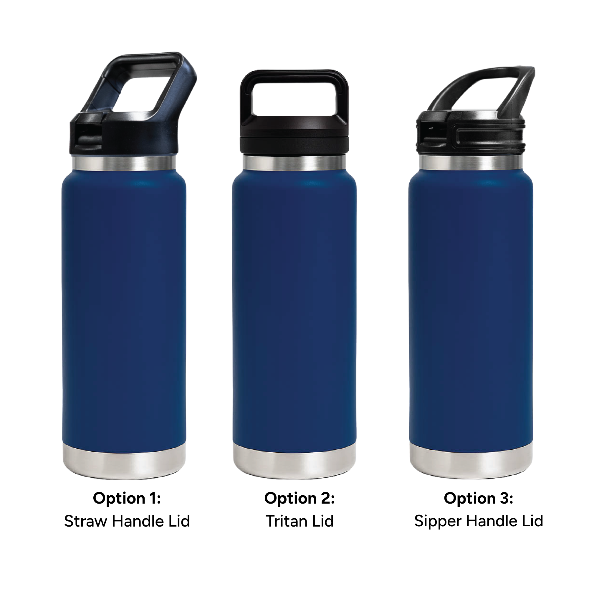 HYDRO - 750ml Vacuum Bottle - 3 Different Lid Options