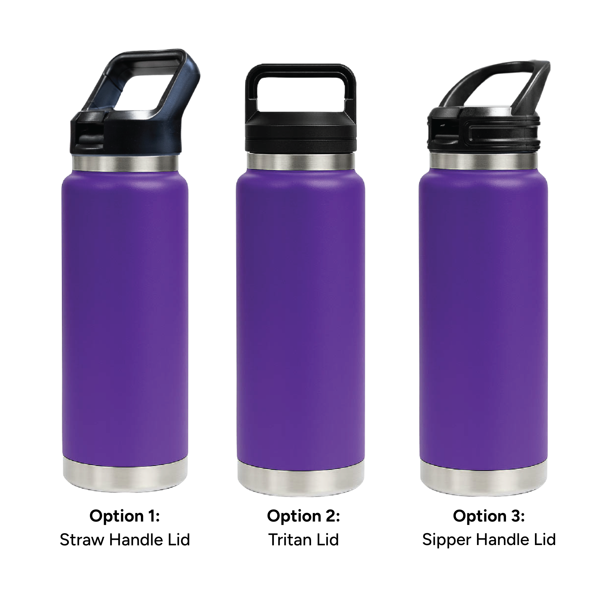 HYDRO - 750ml Vacuum Bottle - 3 Different Lid Options