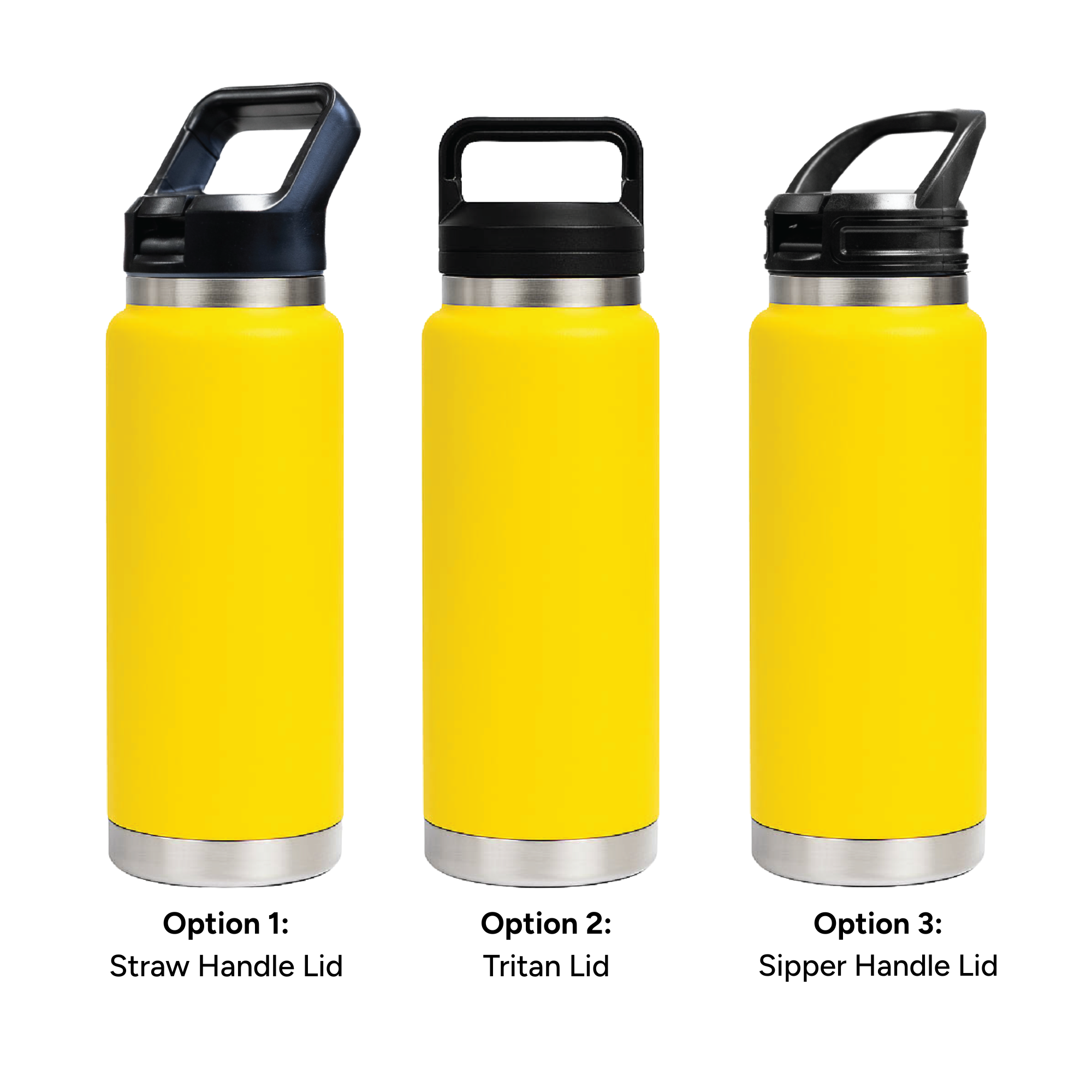 HYDRO - 750ml Vacuum Bottle - 3 Different Lid Options