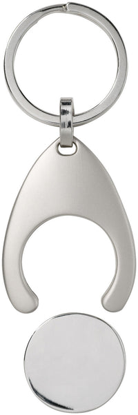SANTOS Metal Keyring with Shopping Trolley Coin Holder