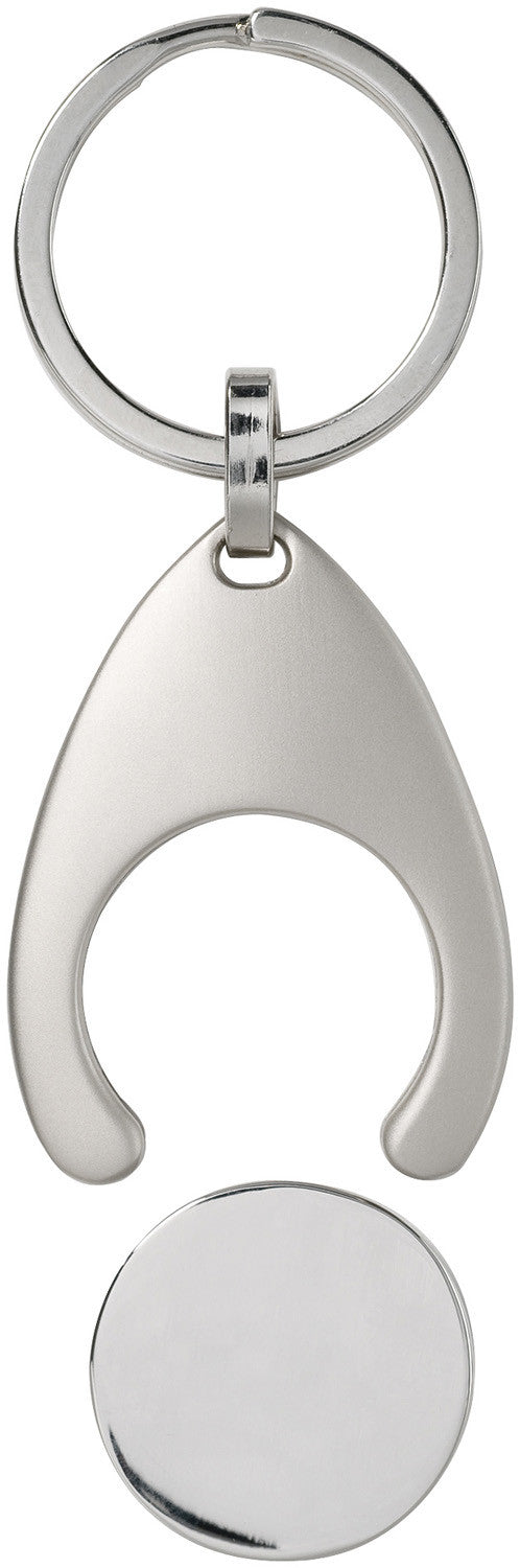 SANTOS Metal Keyring with Shopping Trolley Coin Holder