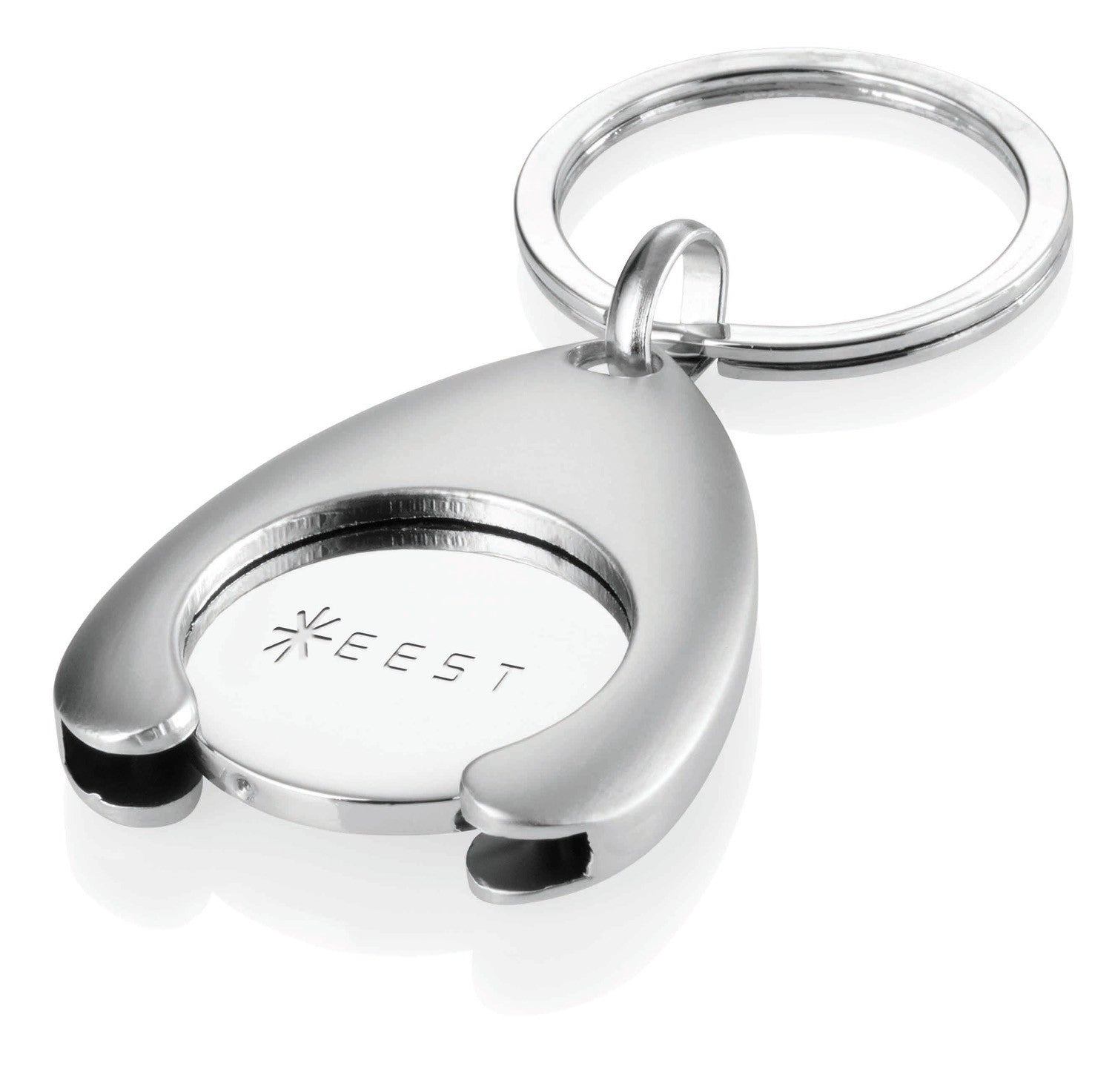 SANTOS Metal Keyring with Shopping Trolley Coin Holder