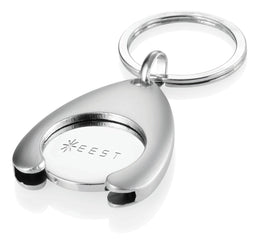 SANTOS Metal Keyring with Shopping Trolley Coin Holder