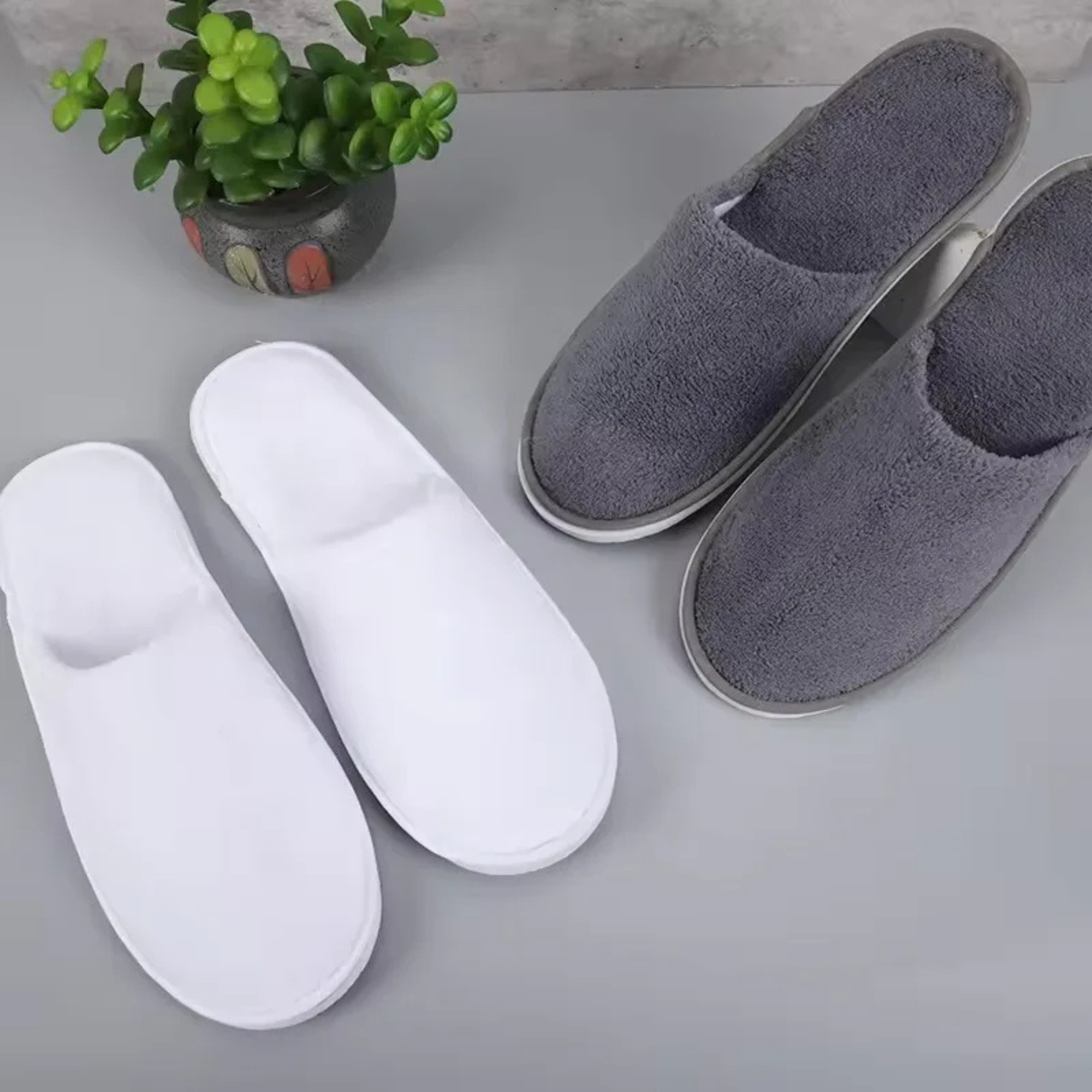 Crown Closed Toe Hotel Slippers