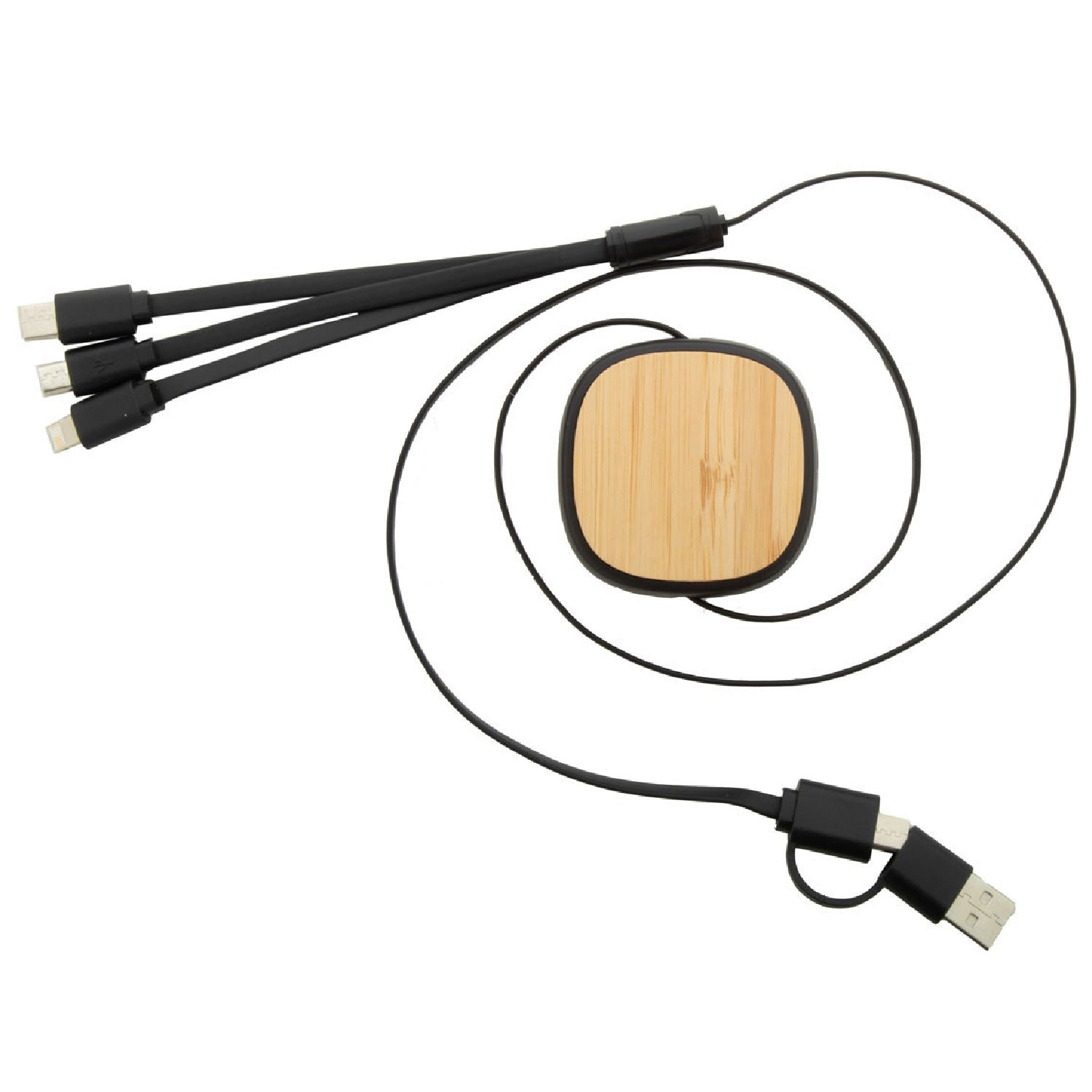 NOVA Telescopic Bamboo & Recycled ABS USB Charger Cable