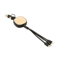 NOVA Telescopic Bamboo & Recycled ABS USB Charger Cable