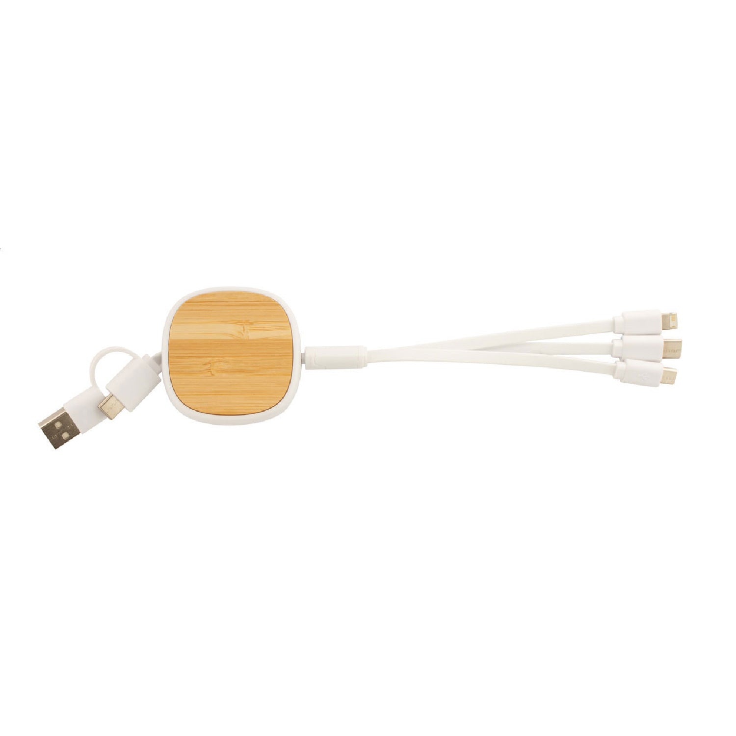 NOVA Telescopic Bamboo & Recycled ABS USB Charger Cable