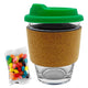 Jelly Bean In Cork Band Glass Coffee Cup  - JB012