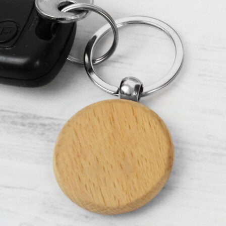 Wood Round Key Ring  - KRR013