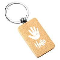 Wood Euro Key Ring  - KRS025